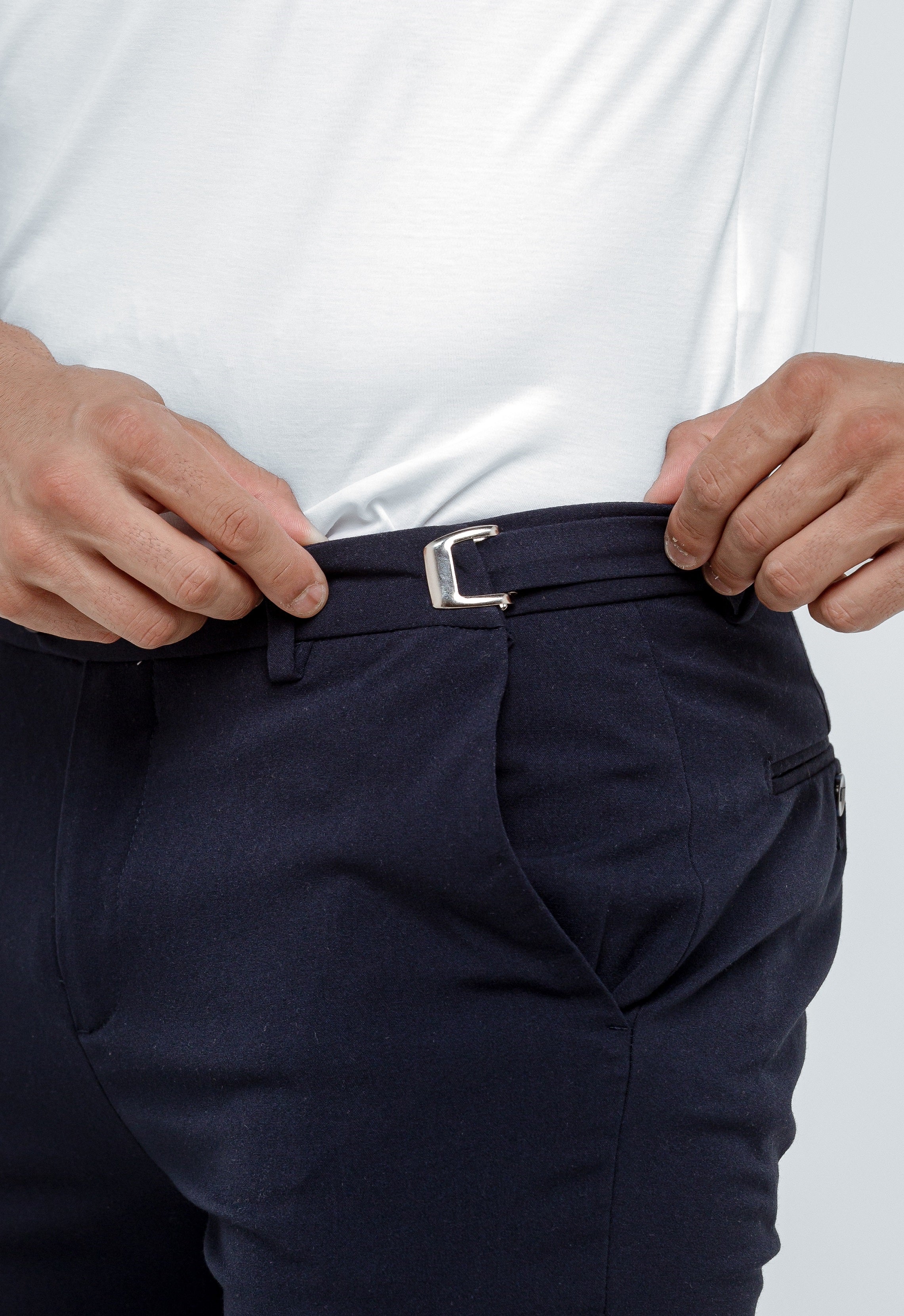 Calça Alfaiataria Atenas Slim Zeus - Azul Marinho