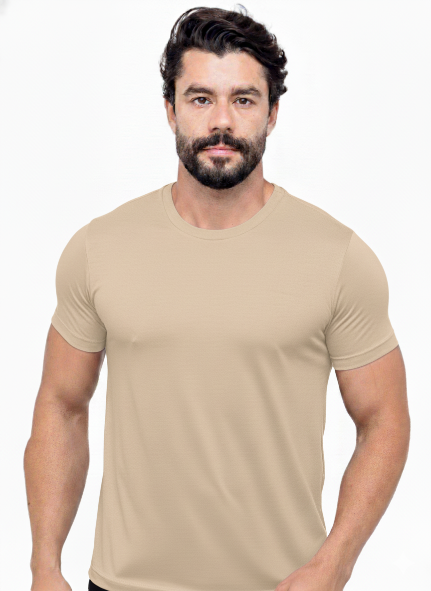 Camiseta Pima Basic Zeus - Bege