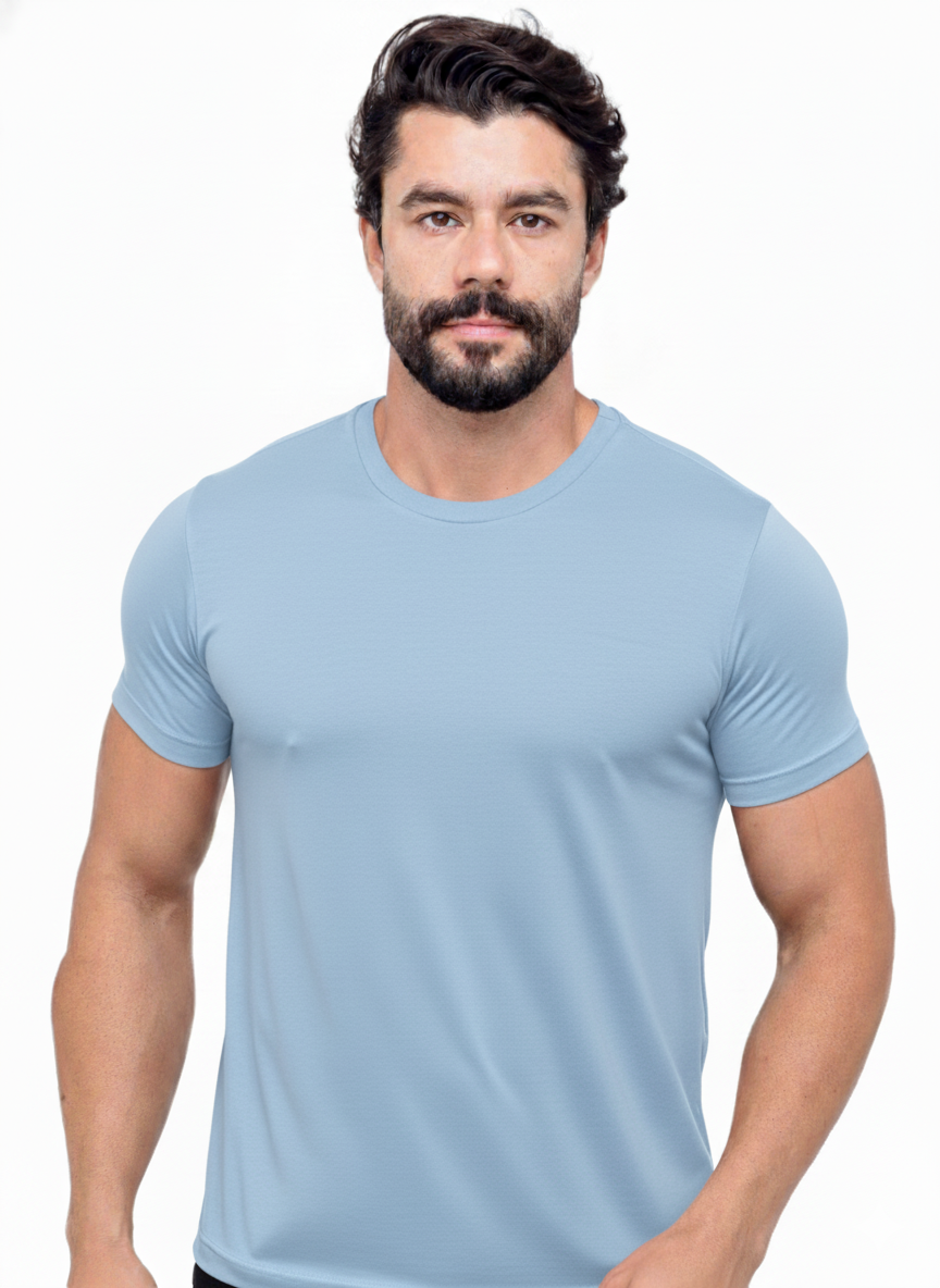 Camiseta Pima Basic Zeus - Azul Bebe