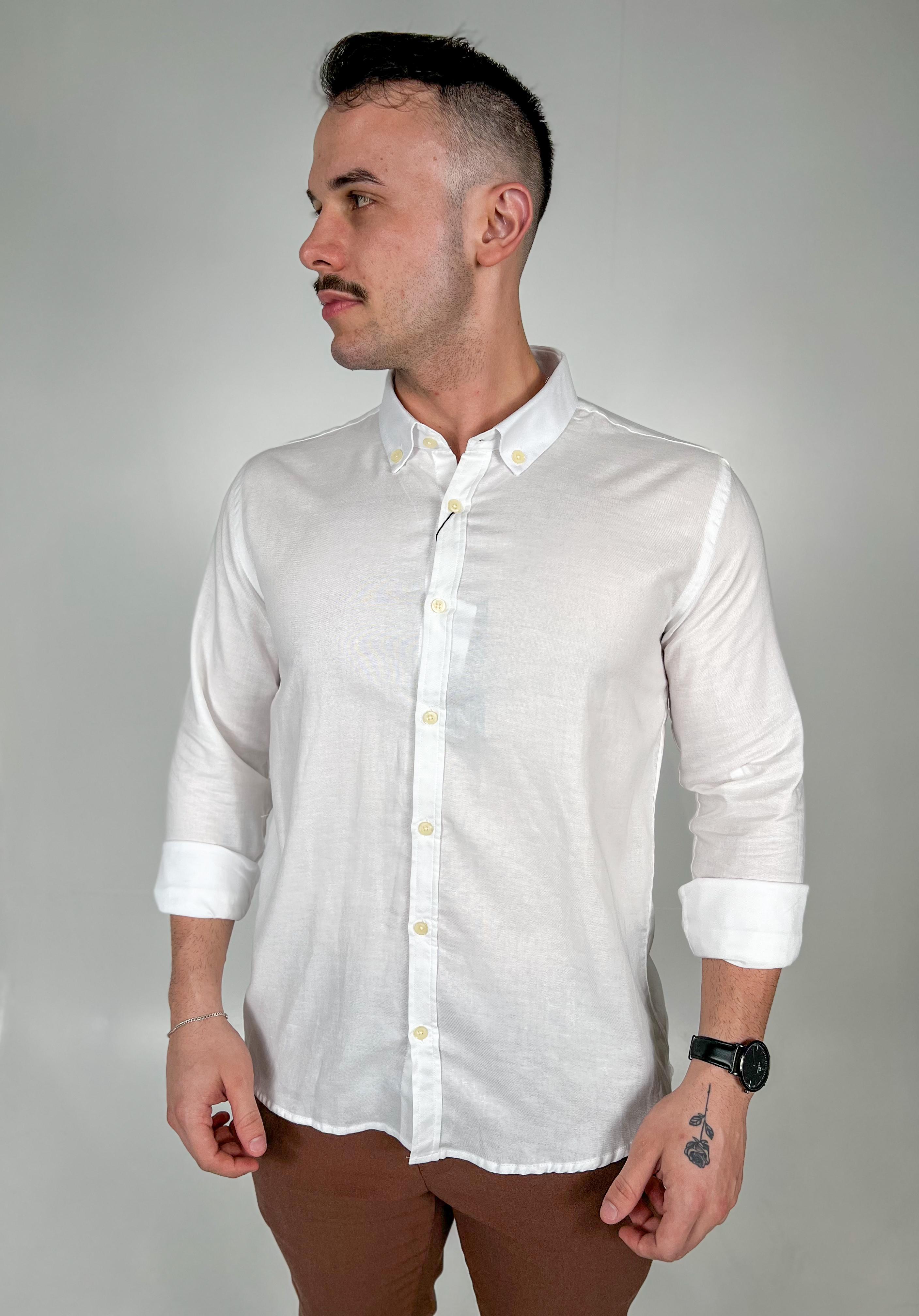 Camisa Button Dowm M/L Zeus - Branco