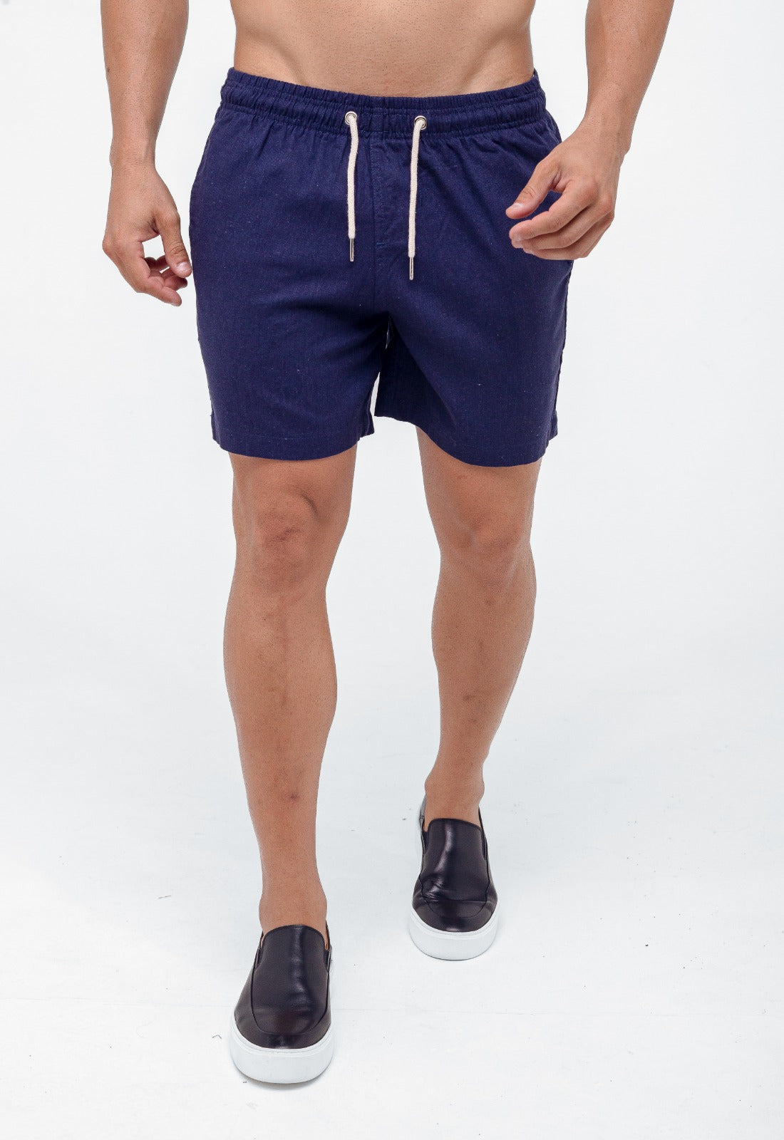 Short Linho Zeus - Azul Marinho