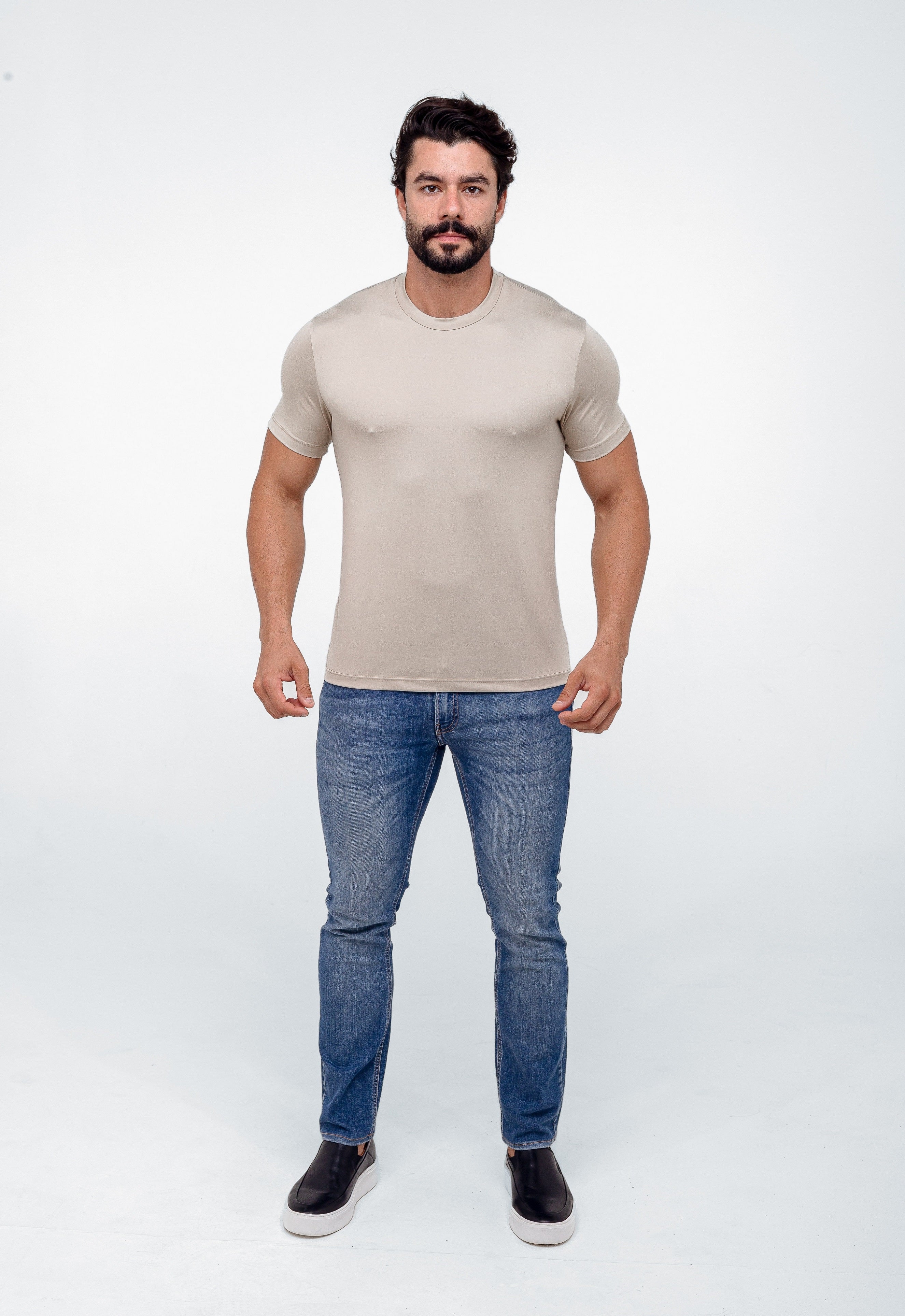 Camiseta Velutouch Bege