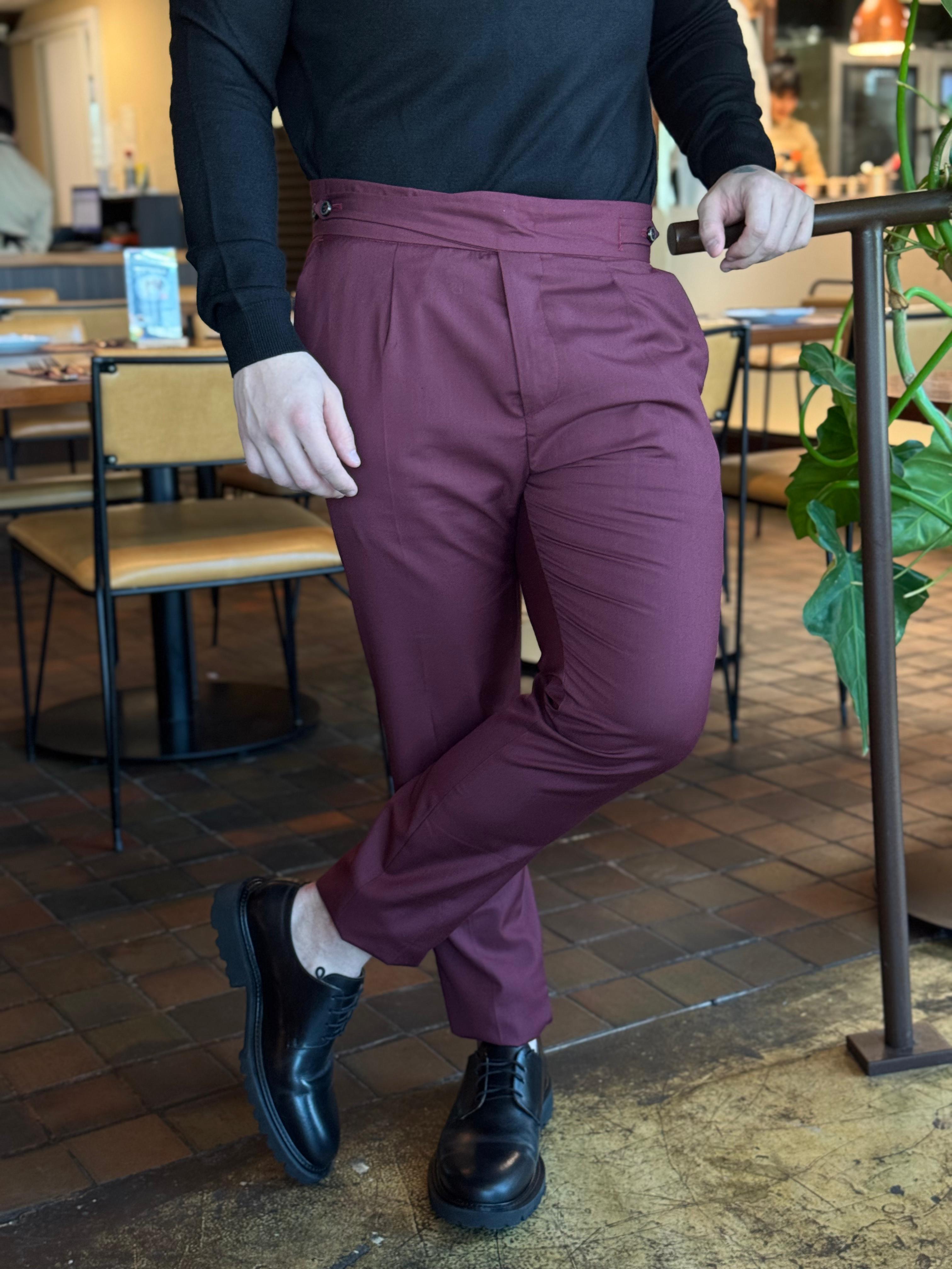 Calça Alfaiataria Zeus Gurkha Patan - Vinho