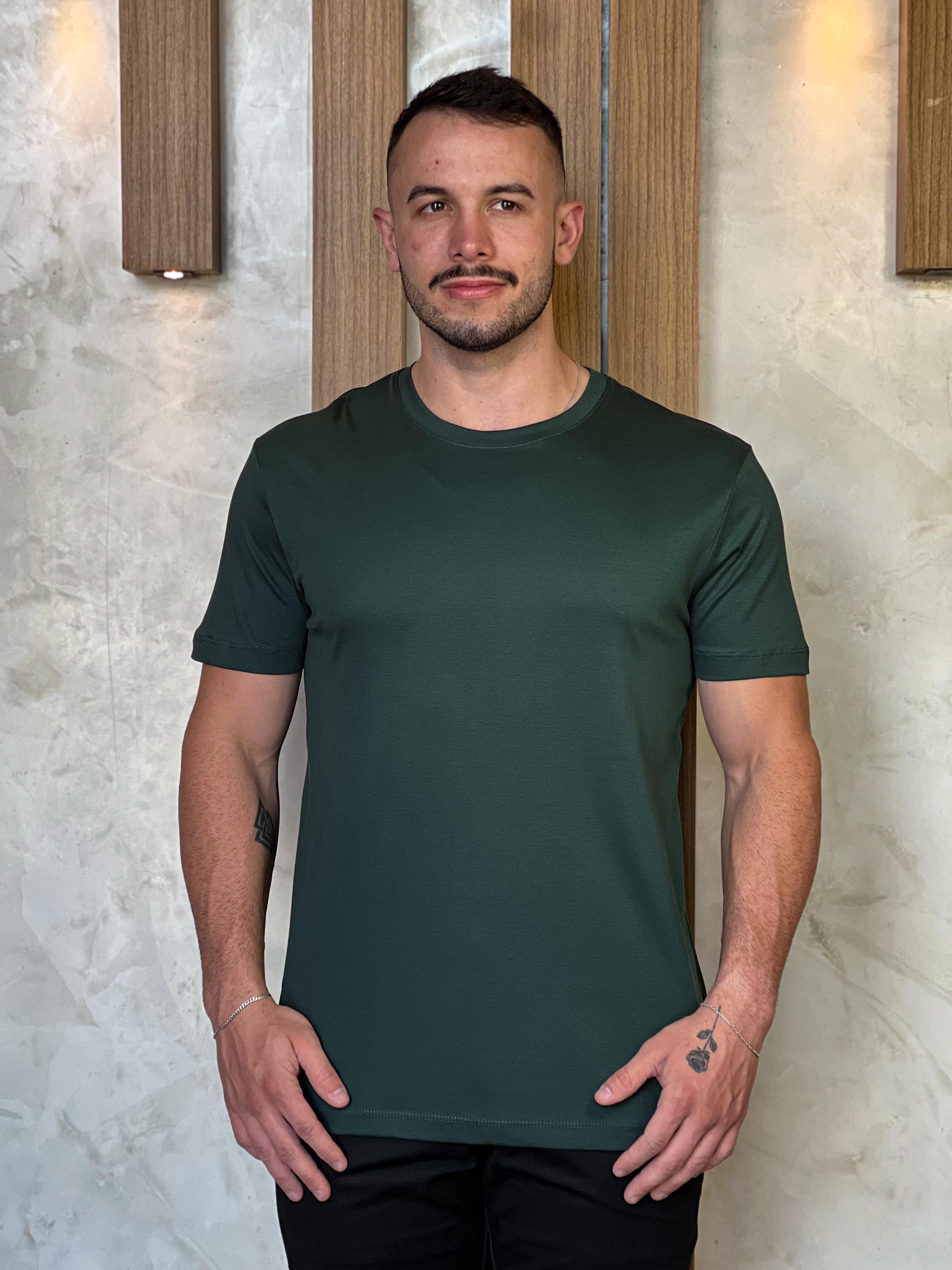 Camiseta Interlock Pima Zeus - Verde Militar