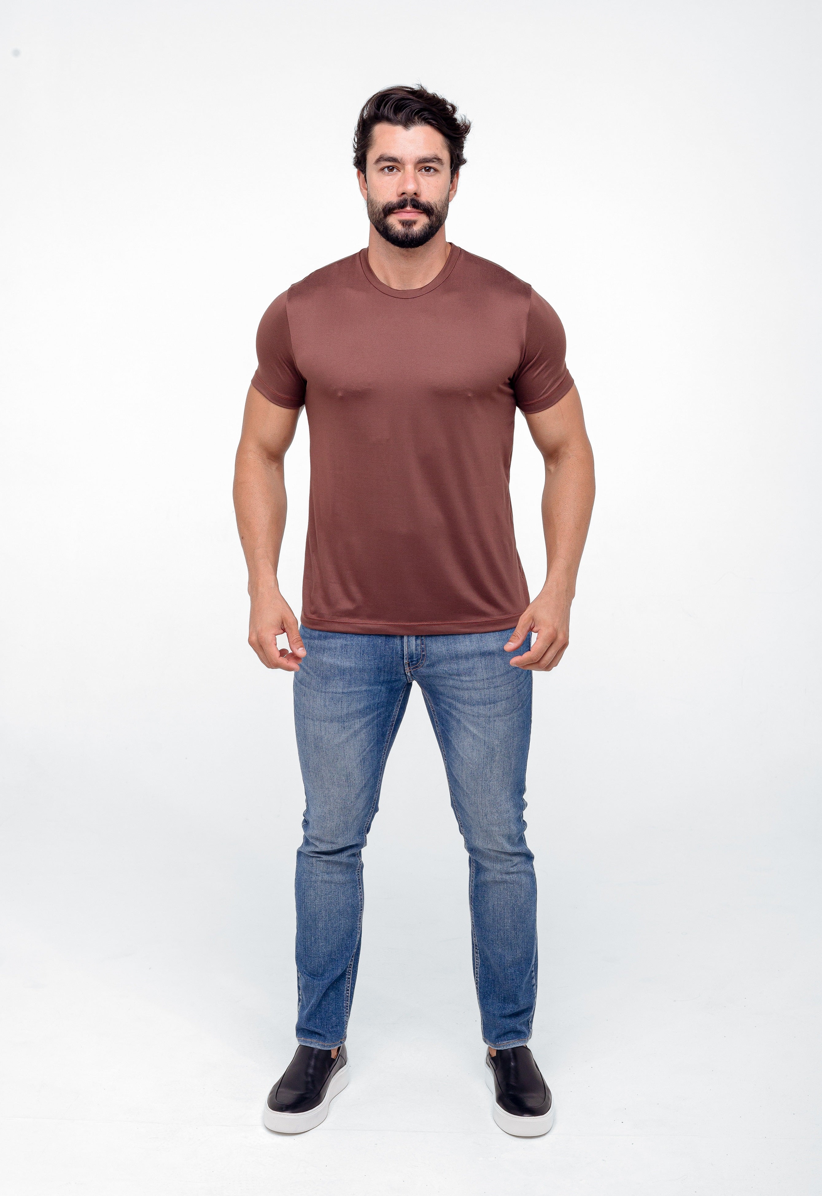 Camiseta Velutouch Marrom
