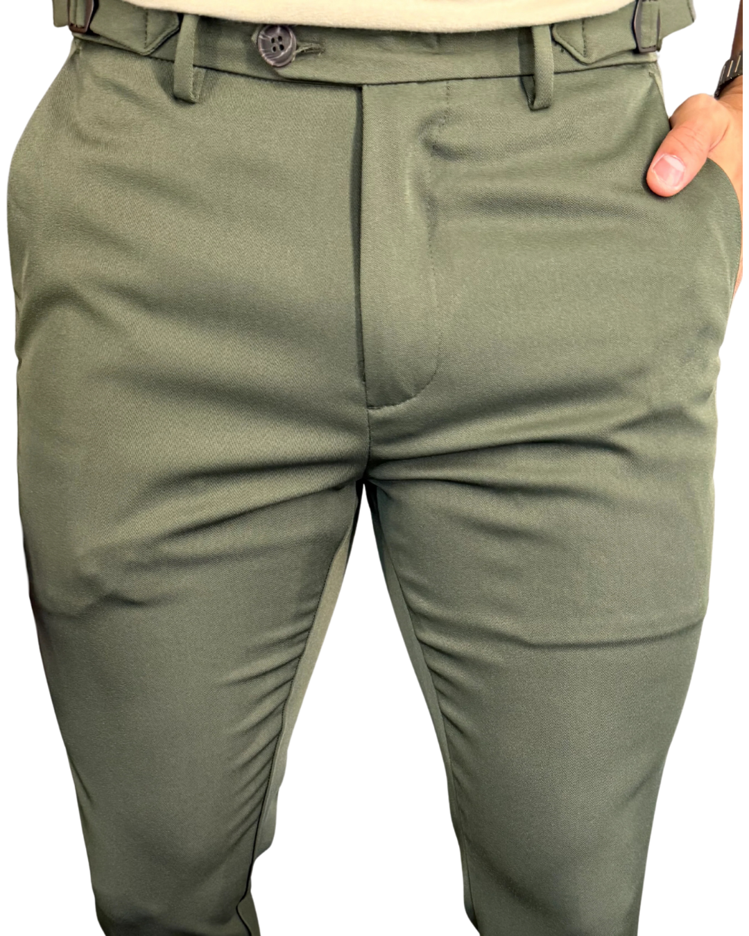 Calça Zeus Alfaiataria Verona - Verde Militar