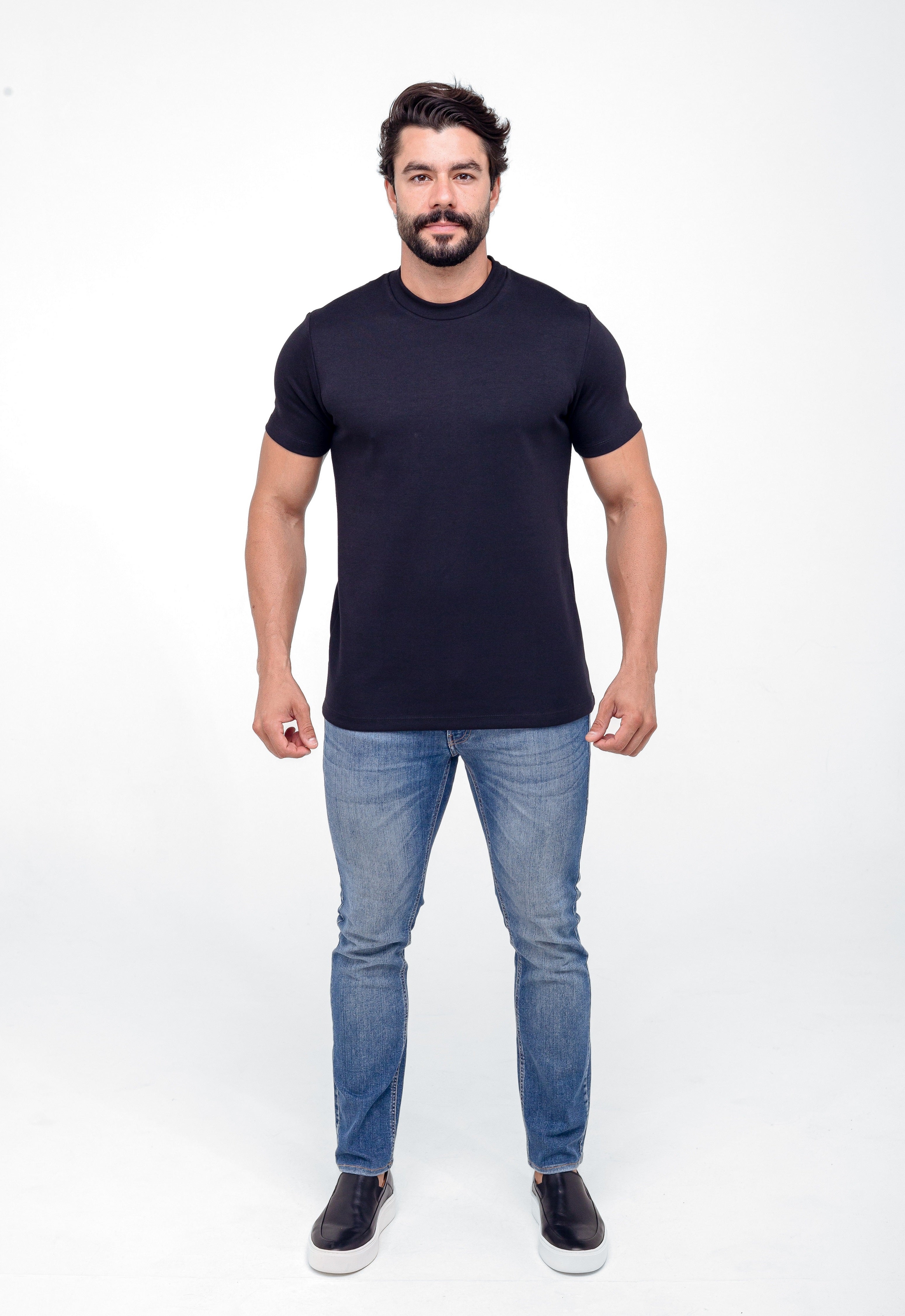 Camiseta Básica Zeus Syros Supersoft - Tam.Especial - Preto