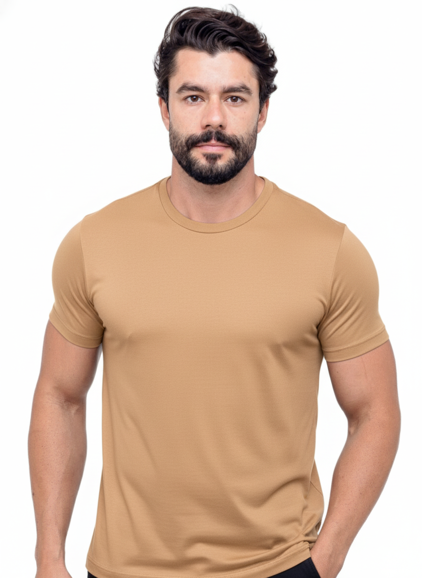 Camiseta Pima Basic Zeus - Marrom