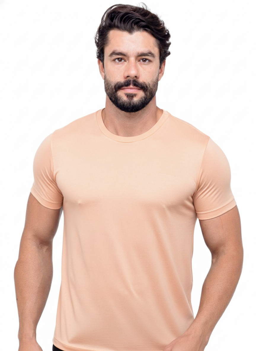 Camiseta Pima Basic Zeus - Salmão