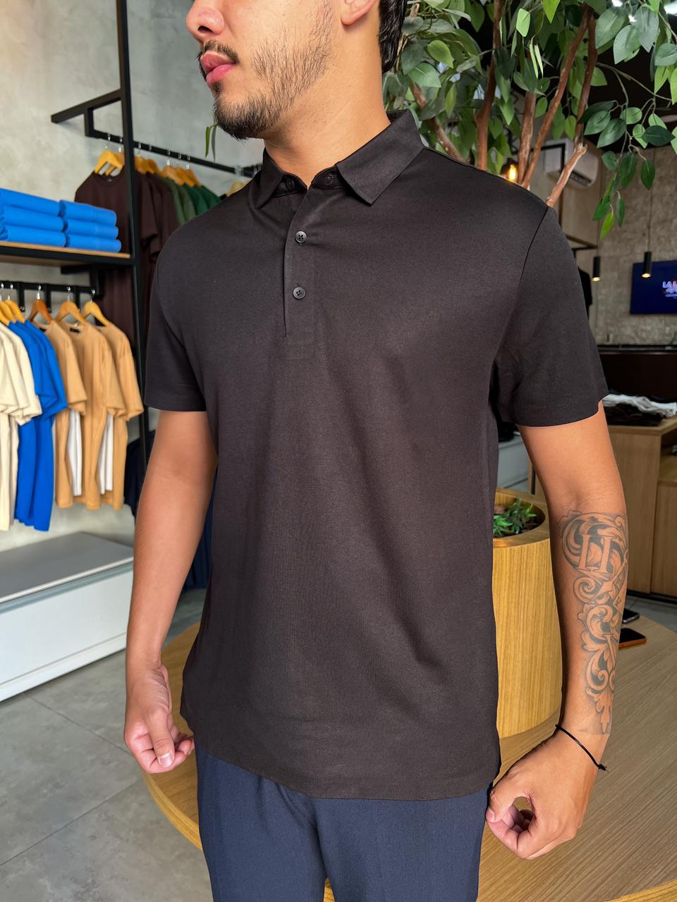 Polo Egípcia Pierre - Preto