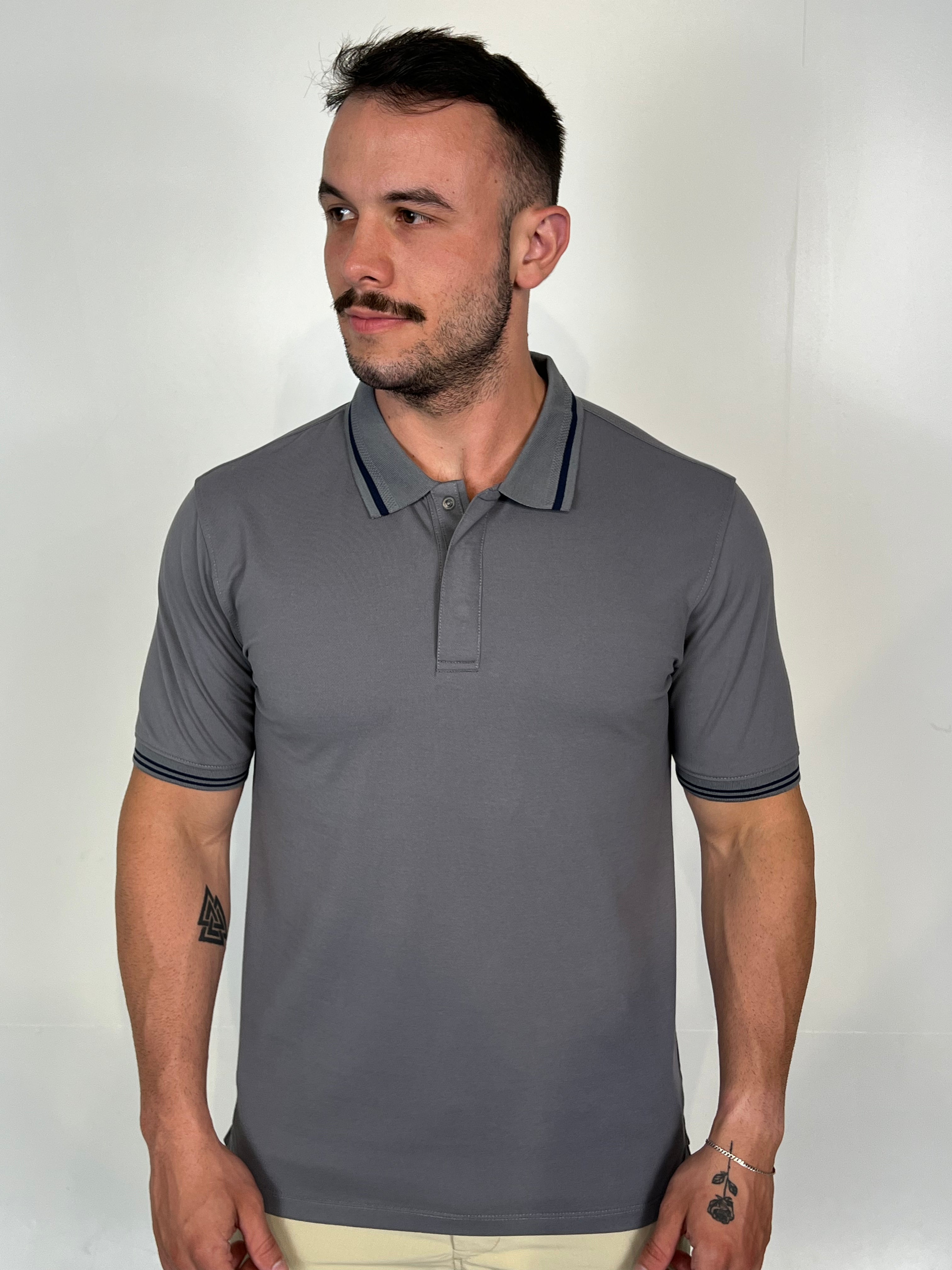Polo Paris Zeus - Cinza Médio