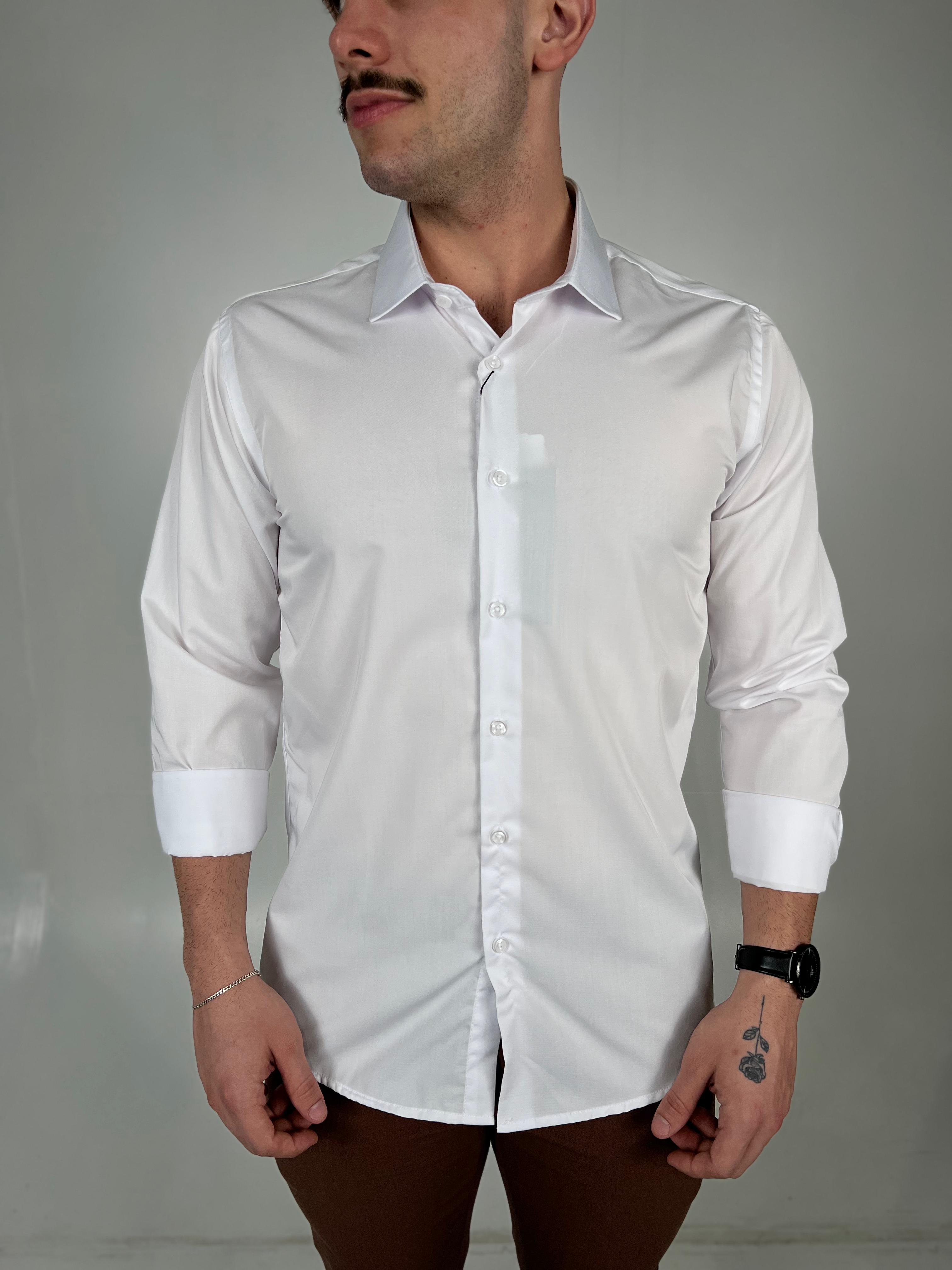 Camisa Fibra De Bambu M/L Zeus - Branco