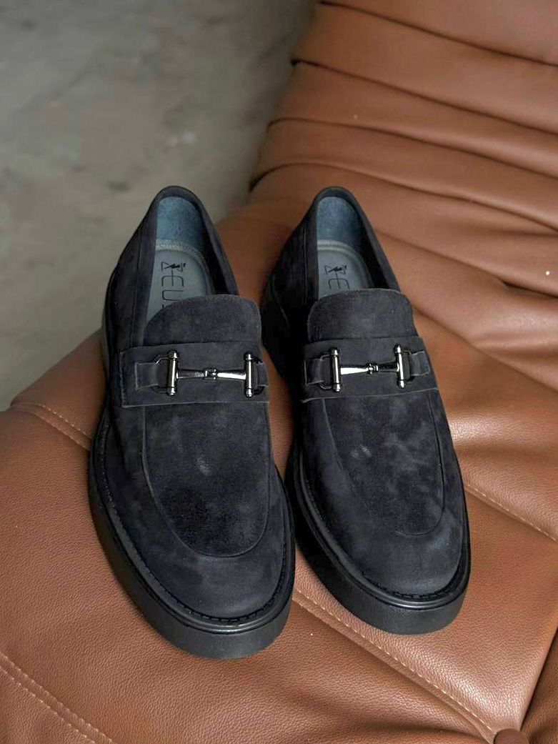 Loafer Zeus Roma Camurça - Preto