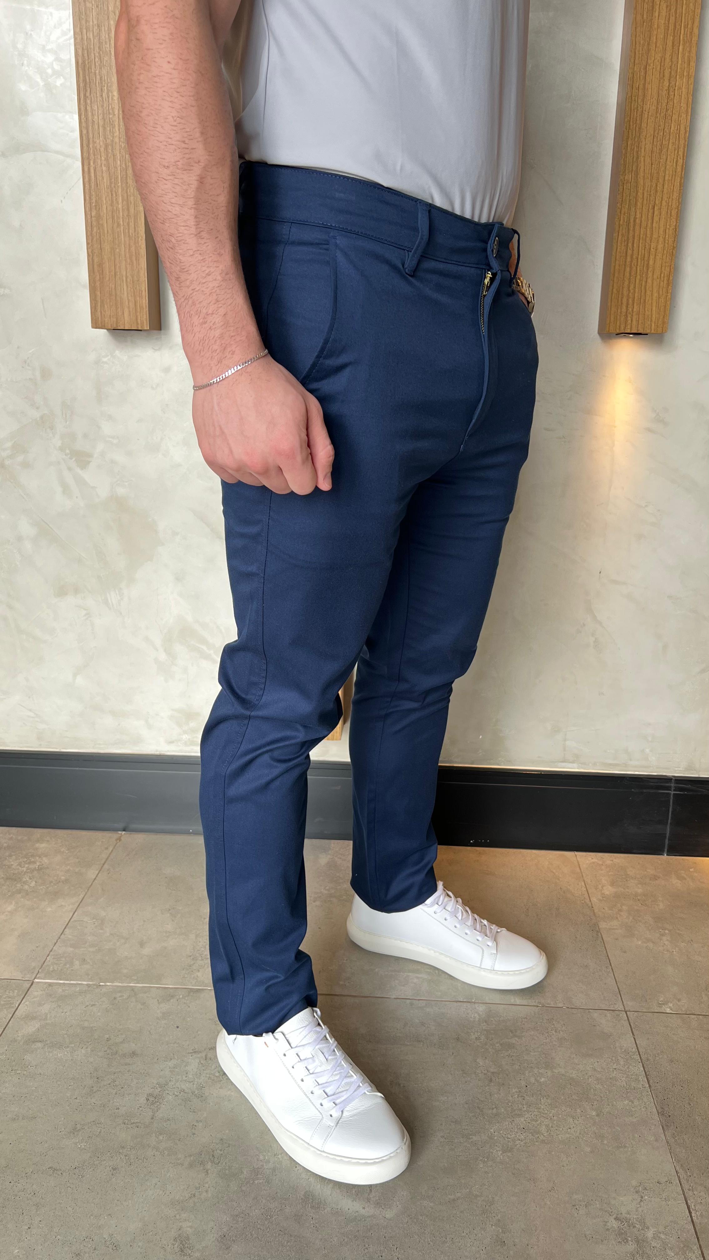 Calça Sarja Cairo Zeus - Azul Marinho