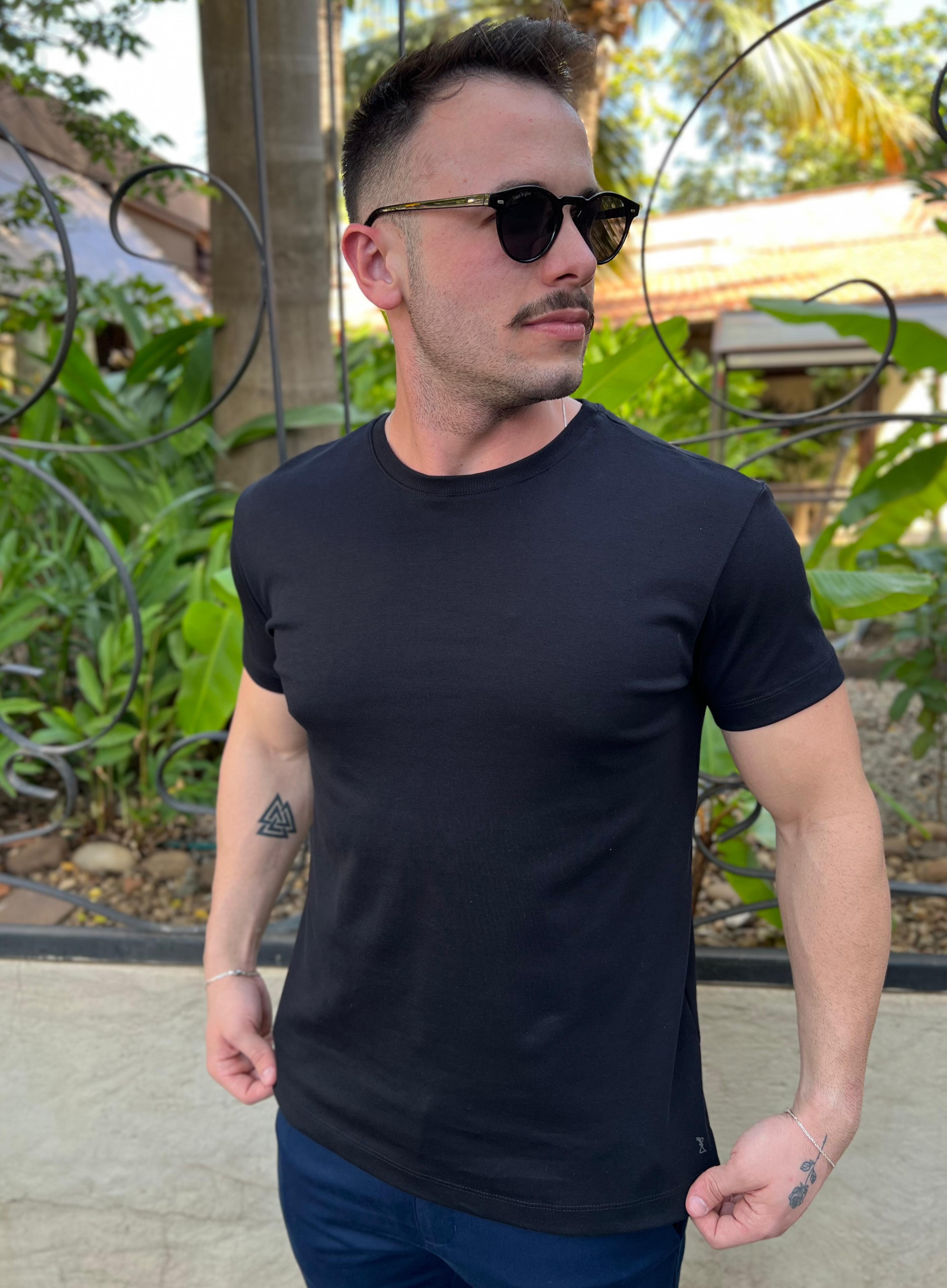 Camiseta Pima Milão Zeus - Preto