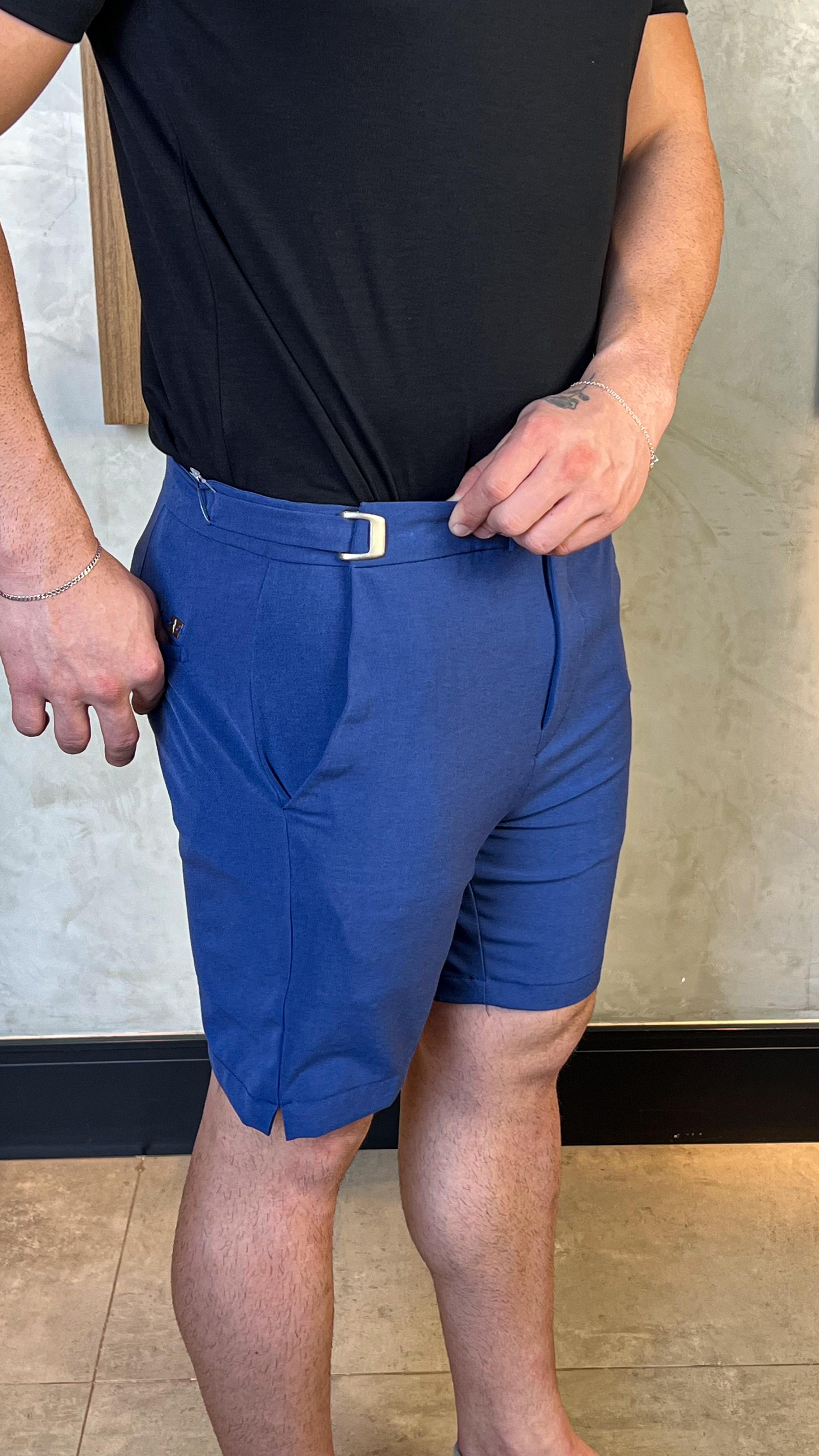 Bermuda Miami Tech C/ Fivela - Azul Royal